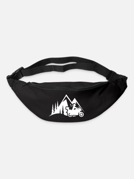 Motorradfahrerin Tourer Berge Reiseenduro Frau - Gürteltasche - Schwarz
