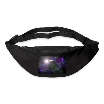 Moon and earth with sun - Bum bag - black - Front