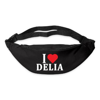 T-Shirt Ich liebe Delia T-Shirt Geschenkidee - Gürteltasche - Schwarz - Vorne