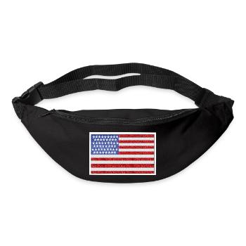 Drapeau des États-Unis - Sac banane - noir - Devant