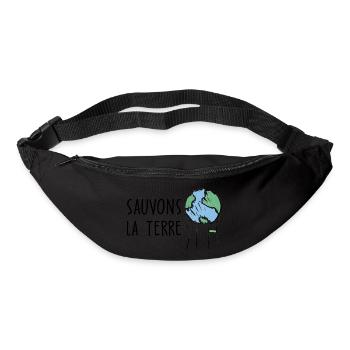 Sauvons la terre - Sac banane - noir - Devant