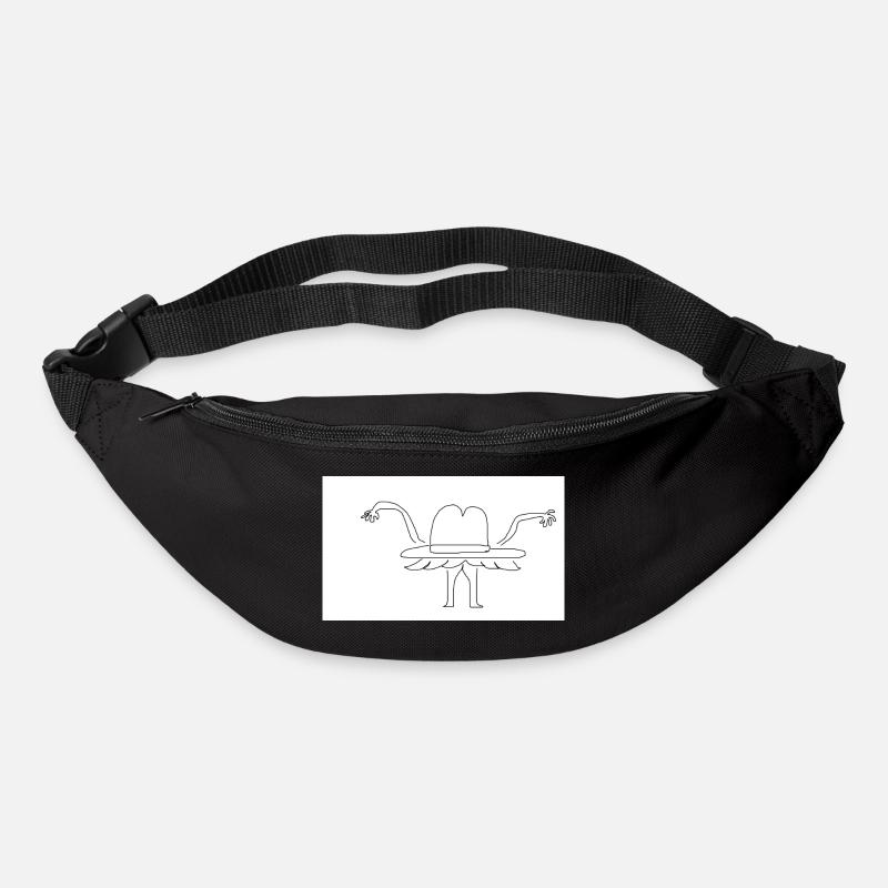 détective chapeau - Sac banane - noir