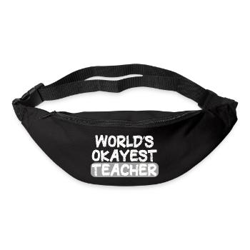 World's Okayest Teacher Statement - Bum bag - black - Front