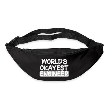 World's Best Engineer Bold Statement - Bum bag - black - Front