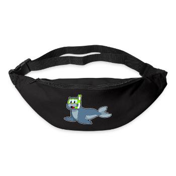 Plongée en snorkel pour plongeurs de phoques - Sac banane - noir - Devant