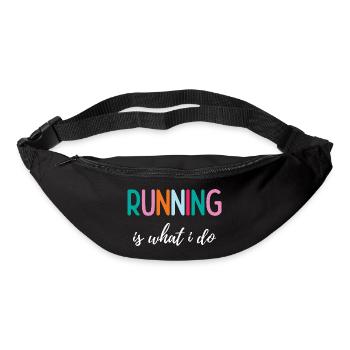 Courir, c’est ce que je fais - Sac banane - noir - Devant