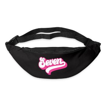 Seven 7th Birthday For Girls 7 Years Old - Bum bag - black - Front