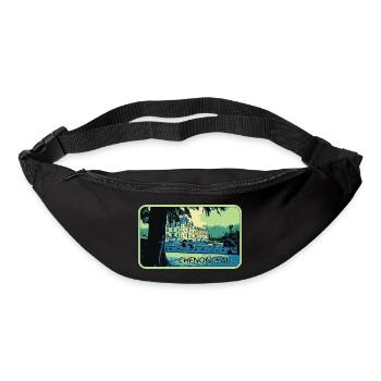 View of Château de Chenonceau: Loire Valley - Bum bag - black - Front