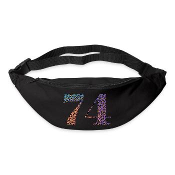 74. Geburtstag Leopard - Gürteltasche - Schwarz - Vorne