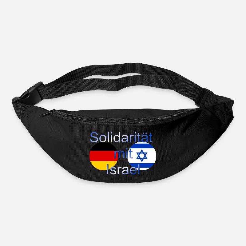 Solidarität mit Israel - Gürteltasche - Schwarz