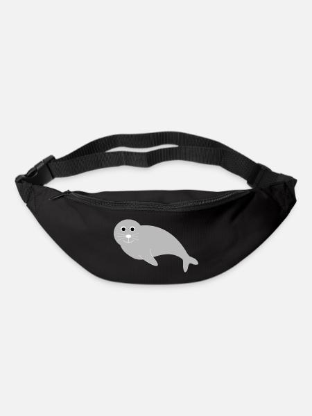 Seehund Seehunde Robbe Robben Tiere - Gürteltasche - Schwarz