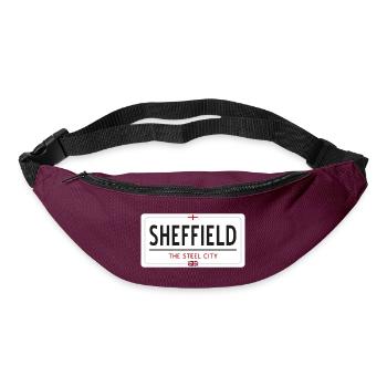 Ortsschild Sheffield - Gürteltasche - Burgunderrot - Vorne