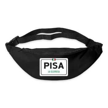 Ortsschild von Pisa - Gürteltasche - Schwarz - Vorne