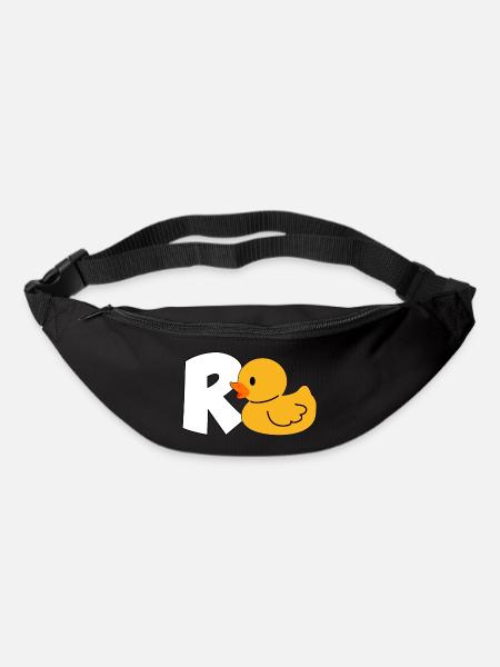 Rente Rentner Rentnerin Ente Geschenk Kollege Fun - Gürteltasche - Schwarz