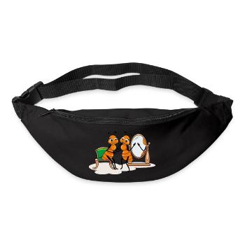 Cartoon happy ant girlfriends - Bum bag - black - Front