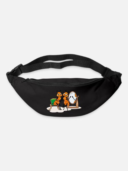 Cartoon happy ant girlfriends - Bum bag - black