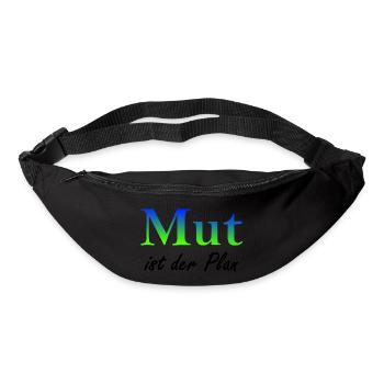 Mut ist der Plan - Gürteltasche - Schwarz - Vorne