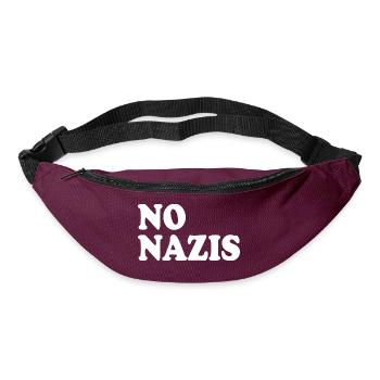Pas de nazis - Sac banane - bordeaux  - Devant