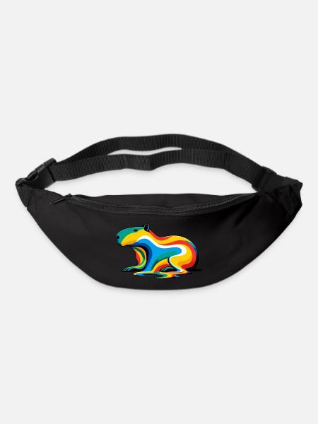 Melting Rainbow Capybara - Bum bag - black