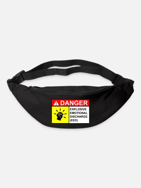 Woman Danger Sign - Bum bag - black