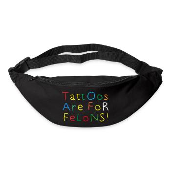 Les tatouages sont pour les criminels Illustration tatouée - Sac banane - noir - Devant