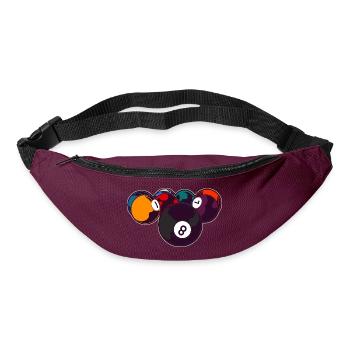 Billard 8 Ball - Gürteltasche - Burgunderrot - Vorne
