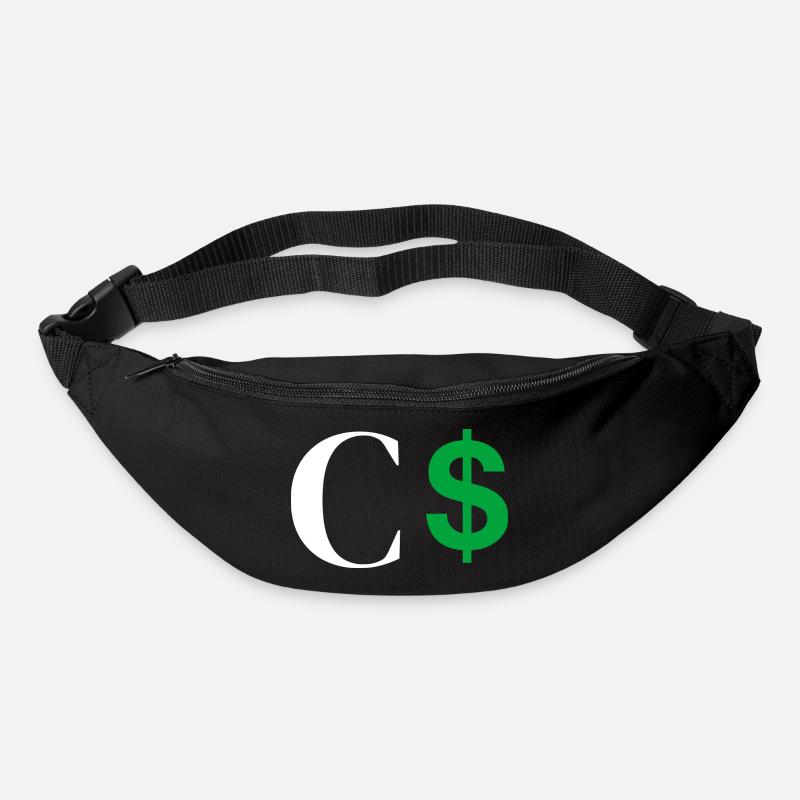 Buchstabe c Dollar - Gürteltasche - Schwarz
