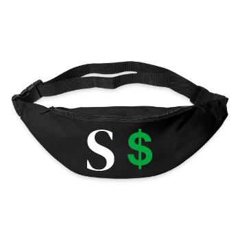 Letter s dollar - Bum bag - black - Front