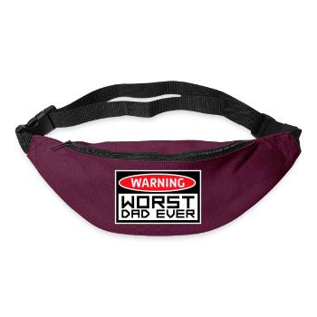 Worst Dad Ever Funny Sarcastic Father's Day Dad - Bum bag - burgundy - Front