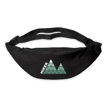 "Hiker" - Geometric Mountain Design - Bum bag - black - Front