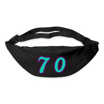 70. 70 ANS. 70e ANNIVERSAIRE. ANNIVERSAIRE 70 ANS. - Sac banane - noir - Devant