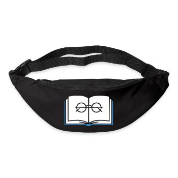 Book and Glasses Outline - Bum bag - black - Front