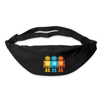 Robot 01 10 11 – Binäres Sci-Fi Design - Gürteltasche - Schwarz - Vorne