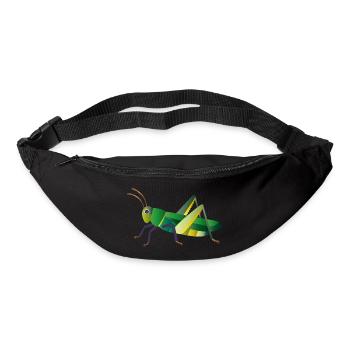 Style nature sauterelle verte - Sac banane - noir - Devant