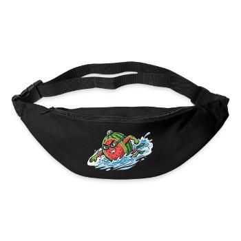 Éclaboussures de pastèque, ambiances de piscine d’été, mesdames - Sac banane - noir - Devant