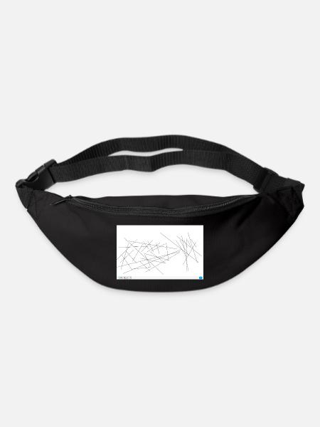 Jagged line abstraction - Bum bag - black
