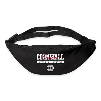 Cornwall England Koordinaten Reise Souvenir - Gürteltasche - Schwarz - Vorne