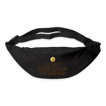 Signe astrologique Gémeaux / Zodiac Gémeaux - Sac banane - noir - Devant