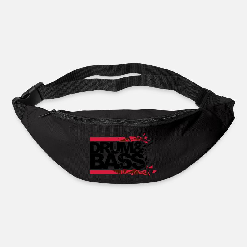 Drum 'n' Bass shattered - Gürteltasche - Schwarz