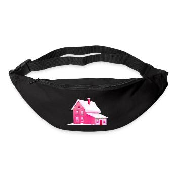 Weihnachten Pink Girlie Frauen Mädchen Geschenk - Gürteltasche - Schwarz - Vorne