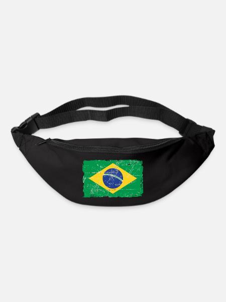 Brazil Vintage Flag - Gürteltasche - Schwarz
