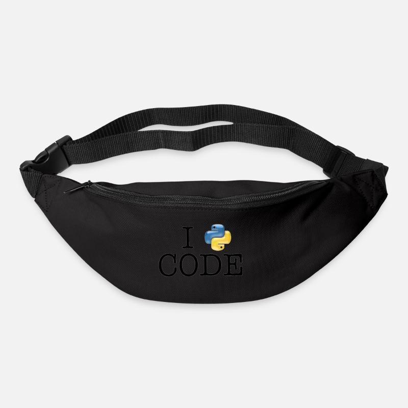 I love code - Python - Gürteltasche - Schwarz