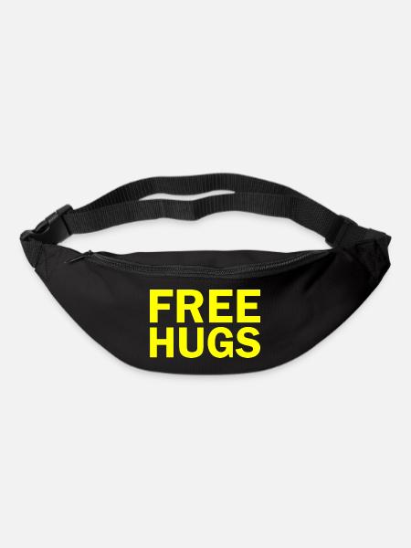 Free hugs - Sac banane - noir
