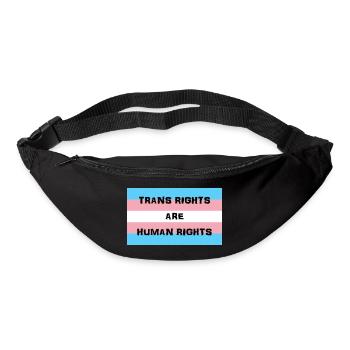 transgender flag human rights t-shirt design - Bum bag - black - Front
