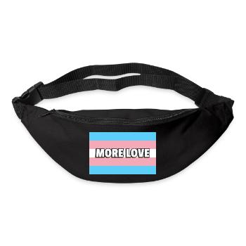 Trans Pride MEHR LIEBE - Gürteltasche - Schwarz - Vorne