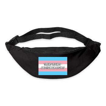 Trans Pride TRANS RIGHTS ARE HUMAN RIGHTS - Bum bag - black - Front