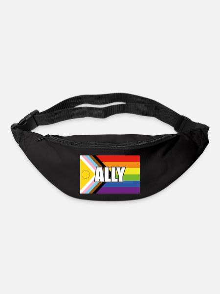 Ally Intersex Inclusive Pride Fortschritt Pride Flag - Gürteltasche - Schwarz