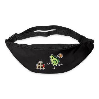 Funny avocado bowling, bowler, bowling, bowler - Bum bag - black - Front