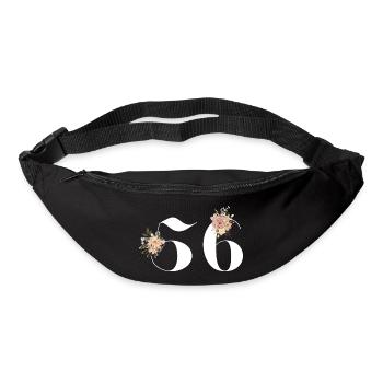 Blumen zum 56-jährigen Jubiläum (Geschenk von 56 Jahren) - Gürteltasche - Schwarz - Vorne
