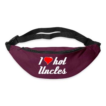 J’aime les oncles chauds Ich liebe heiße Onkel Frauen - Sac banane - bordeaux  - Devant